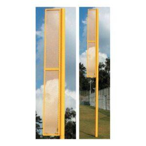 Pro Style Foul Pole Sets With Wings In Hi-Viz Ballpark Yellow