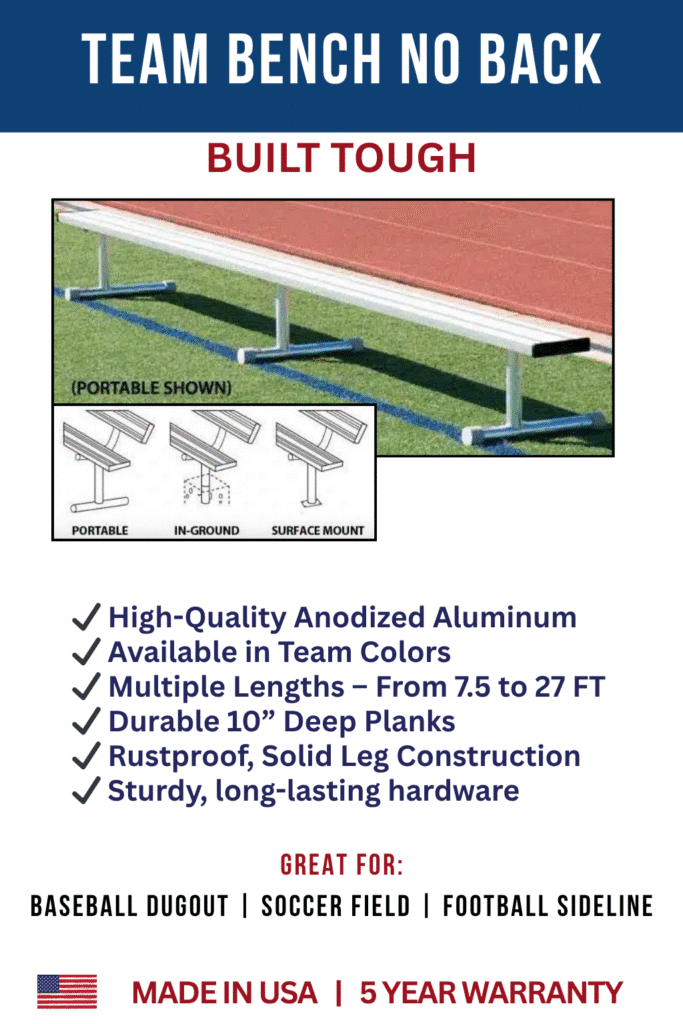 Team Bench No Back Aluminum
