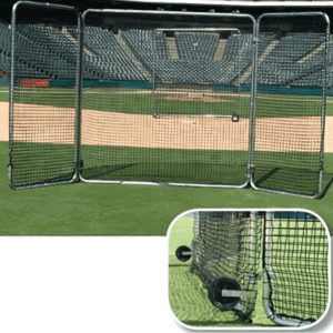 Trifold Backstop Screen with wheels