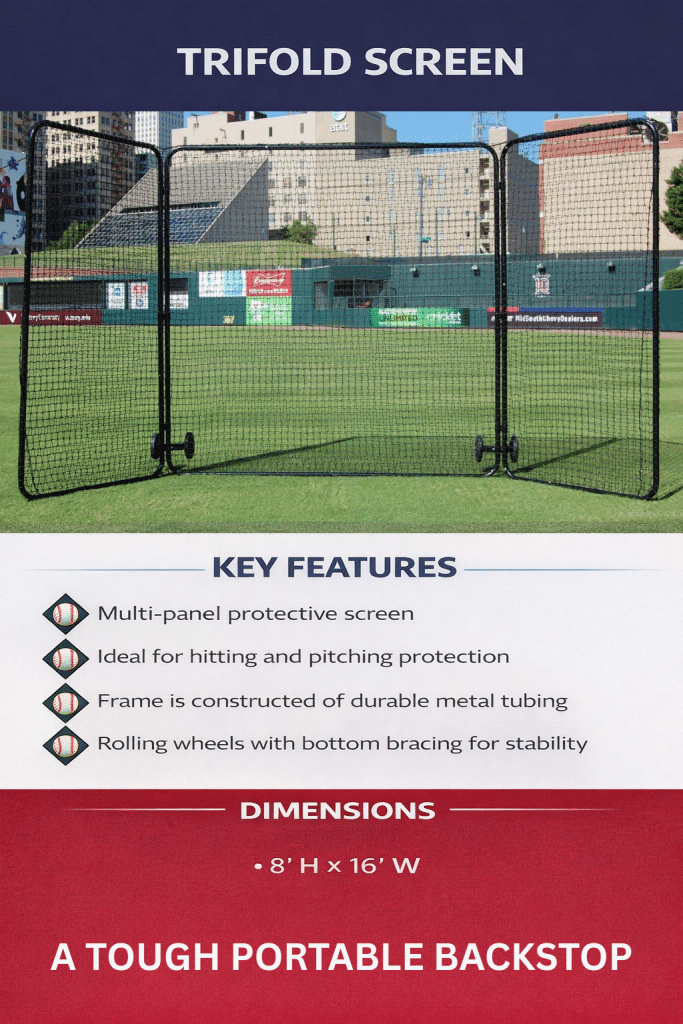Baseball Trifold Screen Portable Backstop